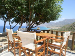 Stein-Villa I in Mochlos, Kreta: Terrasse